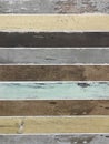 Vintage distressed colored wood slats background texture