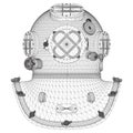 Vintage Diving Helmet Vector Royalty Free Stock Photo