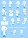 Vintage Doctor Medical Concepts Vector Set