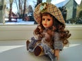 Vintage doll with curly hair