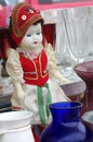 Vintage doll flea market Royalty Free Stock Photo