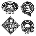 Vintage donuts store emblems