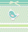 Vintage doodle bird for frame wallpaper