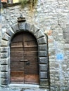 Vintage door, ancient details, history and time