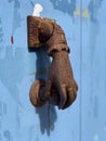 Vintage door knocker, Campeche, Mexico Royalty Free Stock Photo