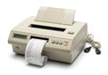 Vintage dot matrix printer in use Royalty Free Stock Photo