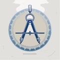 Vintage Drafting Compass for Precision Engineering Royalty Free Stock Photo
