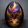 Vintage Dragon Egg with Baby Dragon inside