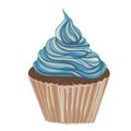 Vintage drawing cupcake