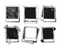 Vintage drawing photo frame set