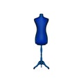 Vintage dress form in blue design