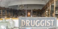 Vintage drug store interior Royalty Free Stock Photo