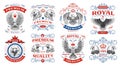 Vintage Eagle Emblems with Classic Design Elements Royalty Free Stock Photo