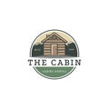 Vintage Earthy Tiny house, hut, cottage, cabin logo vector