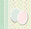 Vintage Easter card with eggs vector Royalty Free Stock Photo