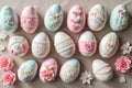 Vintage Easter Egg Decorations with a Touch of Whimsy Royalty Free Stock Photo