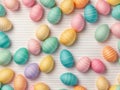 Vintage Easter Eggs on Lined Paper A Delightful Retro Easter Theme for Spring Decor Royalty Free Stock Photo