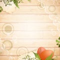 Vintage Easter wooden background