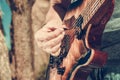 Vintage Electric Guitar Closeup Royalty Free Stock Photo