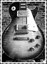 Vintage Electric Guitar given Old Time Photo Treatment Antique Royalty Free Stock Photo