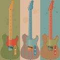 Vintage electric guitars Royalty Free Stock Photo