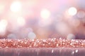 Vintage Elegance: Silver and Pink Glitter Lights Background with a Dreamy Blur. created with Generative AI Royalty Free Stock Photo