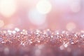 Vintage Elegance: Silver and Pink Glitter Lights Background with a Dreamy Blur. created with Generative AI Royalty Free Stock Photo