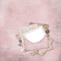 Vintage elegant frame with envelope Royalty Free Stock Photo
