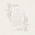 Vintage elegant template with seamless pattern Royalty Free Stock Photo