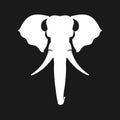 Vintage elephant head logo design