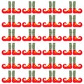 Vintage Elf Legs Christmas Pattern Texture Background