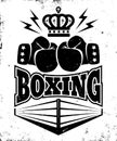 Vintage emblem for boxing.