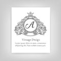 Vintage emblem, monogram