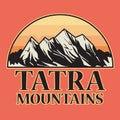 Vintage emblem with text Tatra Mountains