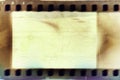 Vintage empty sepia film strip frame