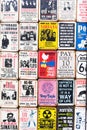 Vintage enamel signs at a shop at Portobello Road, London, UK Royalty Free Stock Photo