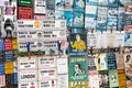 Vintage enamel signs at a shop at Portobello Road, London, UK