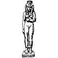 Vintage engraving of an ancient Egyptian woman figure Royalty Free Stock Photo