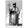 Vintage engraving of Bektashi Dervish Royalty Free Stock Photo