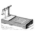 Vintage engraving of a mechanical weighing scale Royalty Free Stock Photo