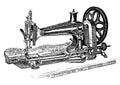 Vintage engraving of a sewing machine Royalty Free Stock Photo
