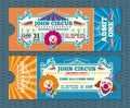 Vintage entrance circus ticket vector template