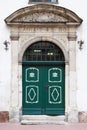 Vintage Entrance door in old Riga, Latvia. Royalty Free Stock Photo