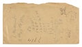 Vintage Envelope Back used for Math