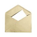 Vintage Envelope With Letter Inside Royalty Free Stock Photo