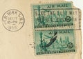 Vintage Envelope from NY 1955 Royalty Free Stock Photo