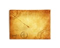 Vintage envelope on white Royalty Free Stock Photo