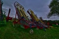 Vintage harvesting equipment at the rock river thresheree reunion in Edgerton WIs