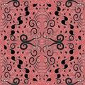 Vintage ethnic seamless pattern with paisley flowers. Royalty Free Stock Photo