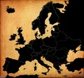 Vintage Europe map Royalty Free Stock Photo